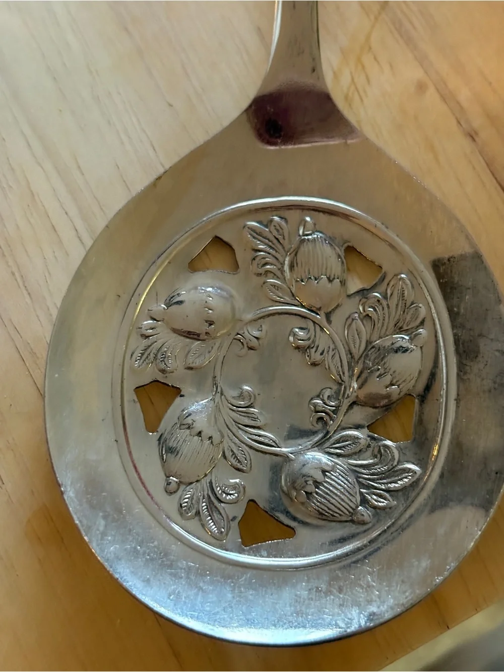 Vintage Sheffield Silver Plated Serving Spoon